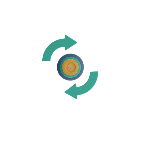 Coin Exchange  3D Icon