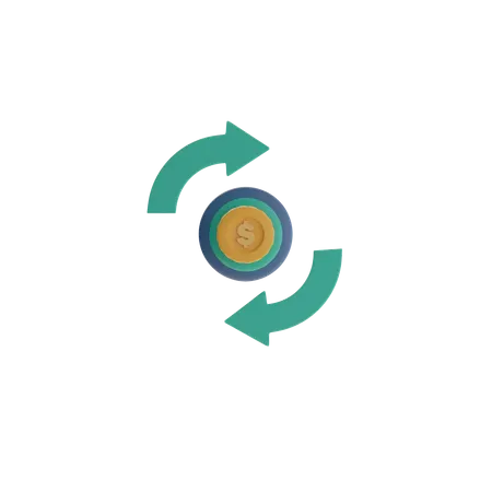 Coin Exchange  3D Icon