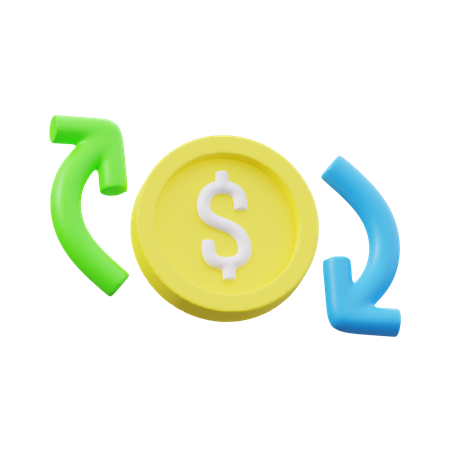 Coin Exchange  3D Icon