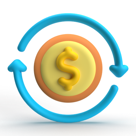 Coin Flow  3D Icon