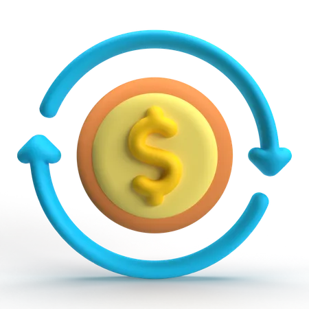 Coin Flow  3D Icon