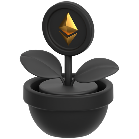 Coin Flower  3D Icon