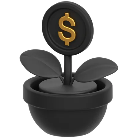 Coin Flower  3D Icon