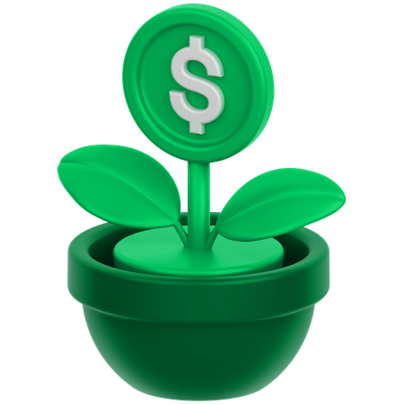 Coin Flower  3D Icon