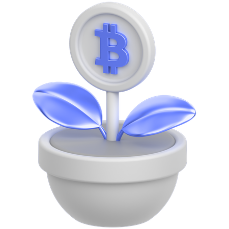 Coin flower btc  3D Icon