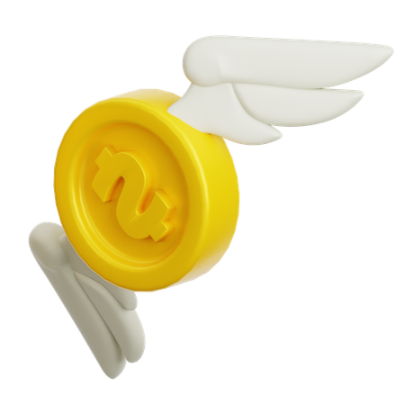 Coin Fly  3D Icon