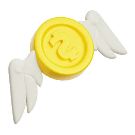 Coin Fly  3D Icon