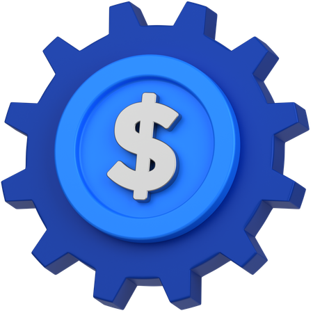 Coin gear  3D Icon
