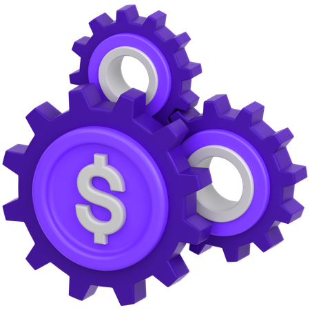 Coin Gear  3D Icon