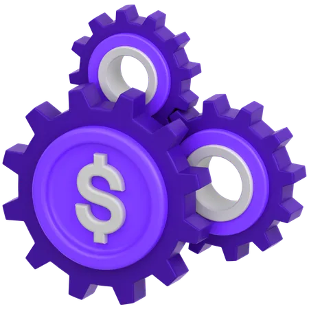 Coin Gear  3D Icon