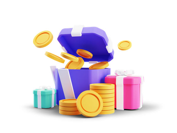 Coin Gfit  3D Illustration