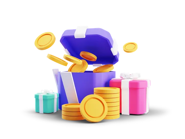 Coin Gfit  3D Illustration