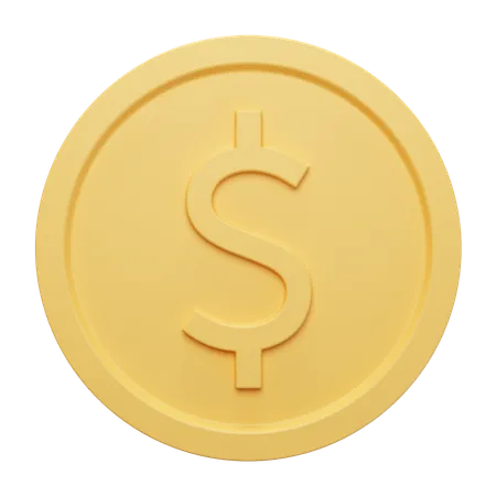 Coin Gold Usd  3D Icon