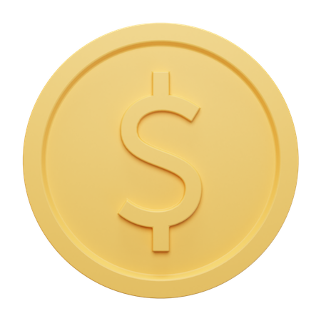 Coin Gold Usd 3D Icon