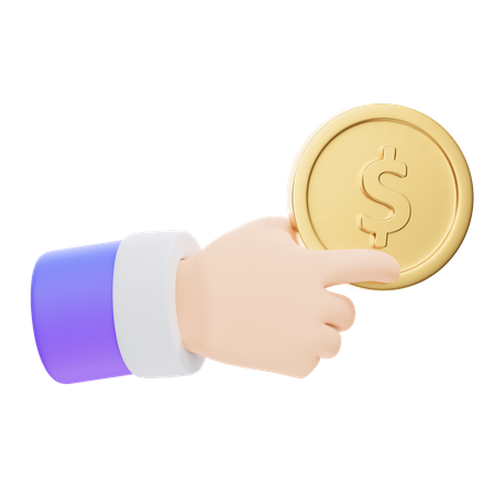 Coin Hand Gesture  3D Icon