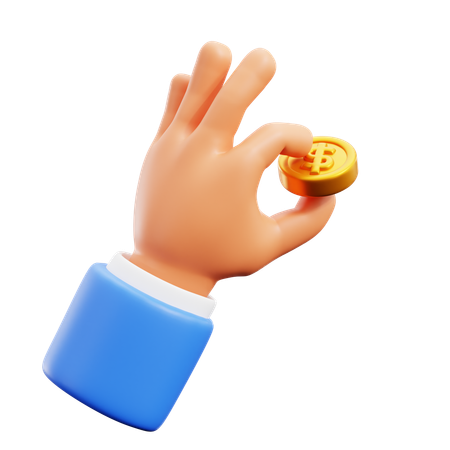Coin Holding Hand Gestures  3D Icon
