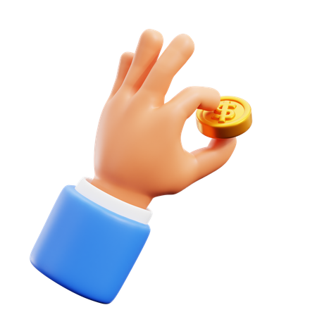Coin Holding Hand Gestures  3D Icon