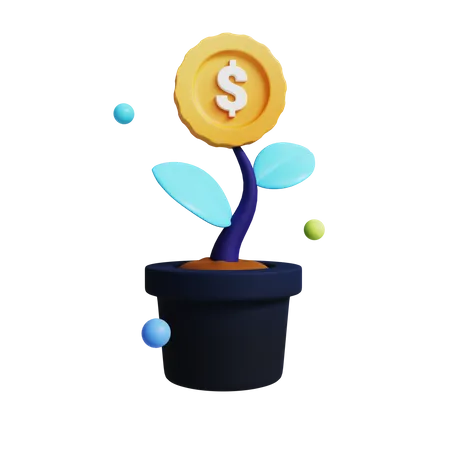 Coin Interest  3D Icon