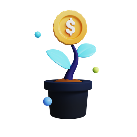 Coin Interest  3D Icon