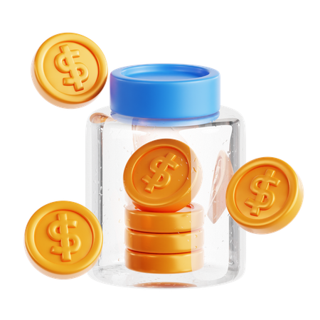 Coin Jar  3D Icon