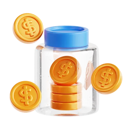 Coin Jar  3D Icon