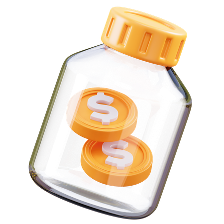 Coin jar  3D Icon