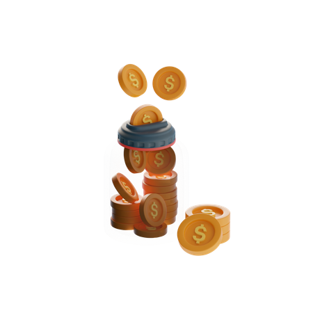 Coin Jar  3D Icon