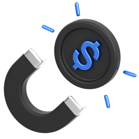 Coin Magnet  3D Icon