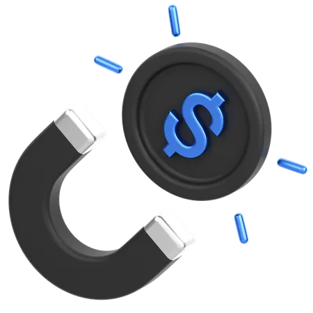 Coin Magnet  3D Icon