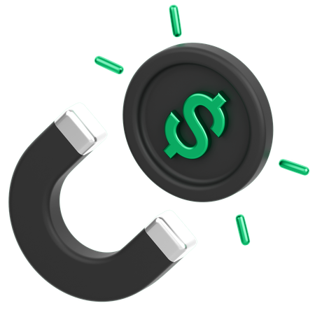 Coin Magnet  3D Icon