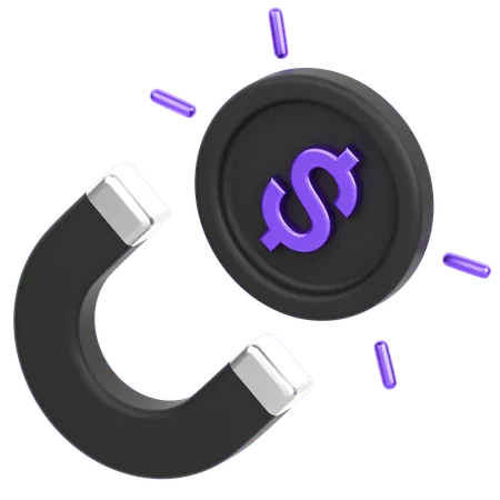 Coin Magnet  3D Icon