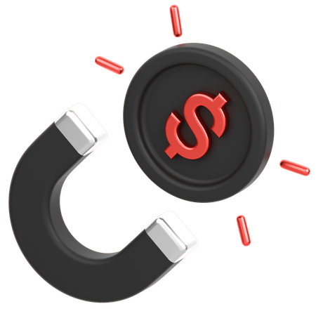Coin Magnet  3D Icon