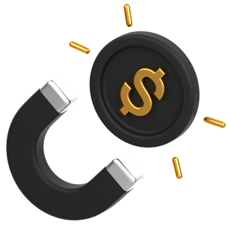 Coin Magnet  3D Icon