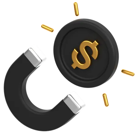 Coin Magnet  3D Icon