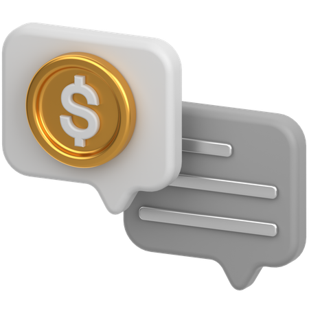 동전 메시지  3D Icon