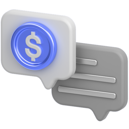동전 메시지  3D Icon