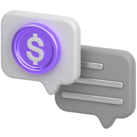 동전 메시지  3D Icon