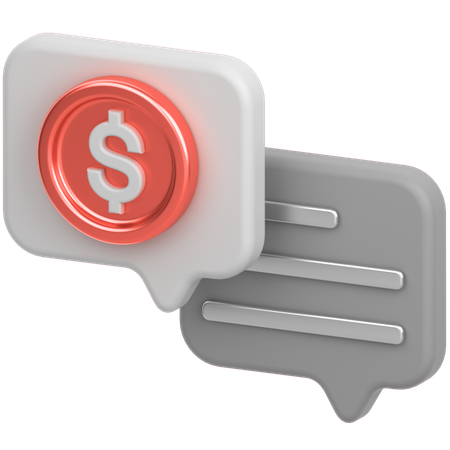 동전 메시지  3D Icon