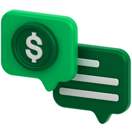 Coin Message  3D Icon