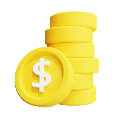 Coin Money  3D Icon