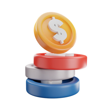 Coin Money  3D Icon