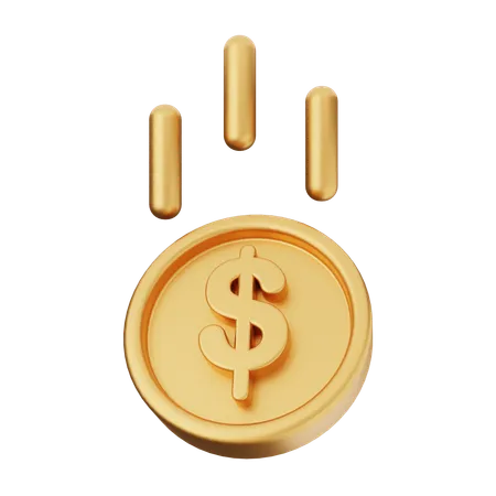 Coin Money Dollar  3D Icon