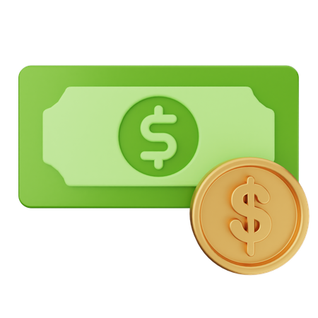 Coin Money Dollar  3D Icon