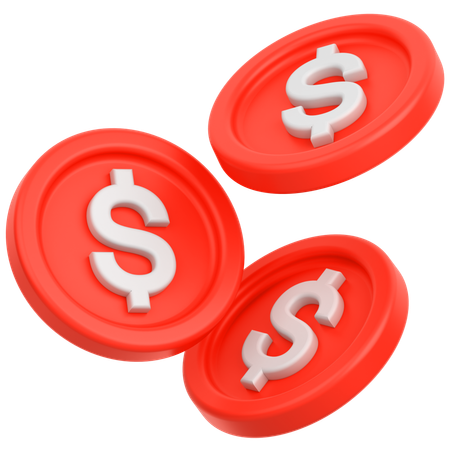 Coin On Air  3D Icon