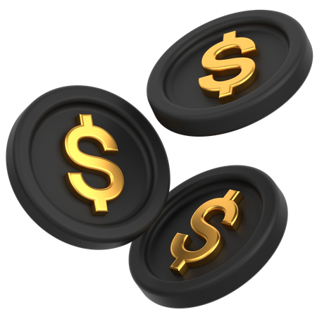 Coin On Air  3D Icon