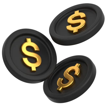 Coin On Air  3D Icon