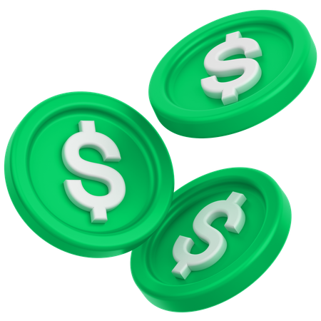 Coin On Air  3D Icon