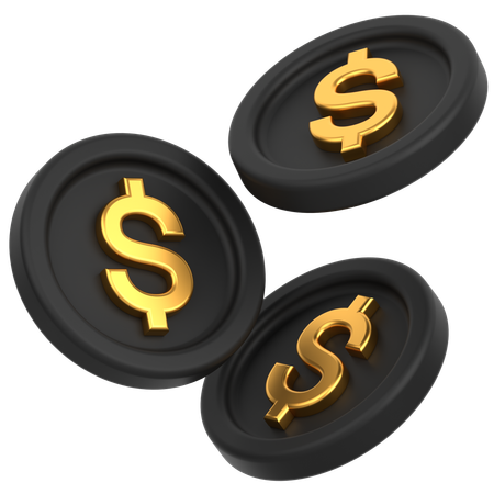 Coin On Air  3D Icon