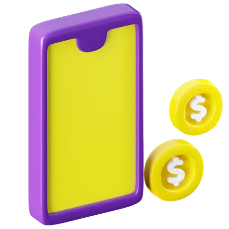 Coin Phone  3D Icon