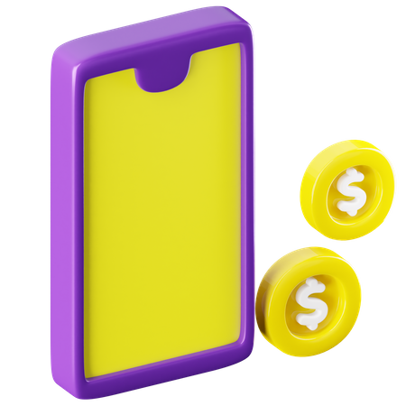 Coin Phone  3D Icon